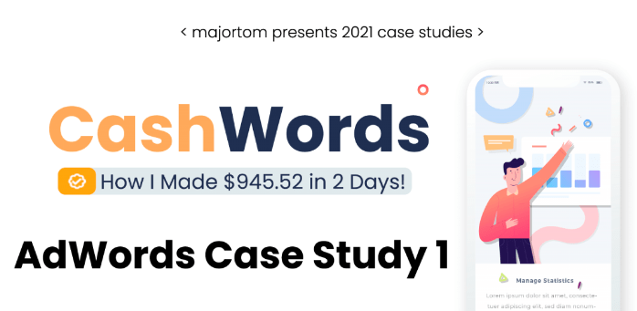 CashWords – Case Study – How I Made $945.52 in 2 Days With Adwords Free Download