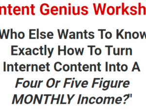 Tony Shepherd - Content Genius Workshop Free Download