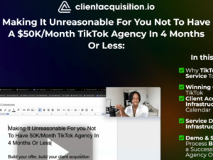Serge Gatari – $50K/Month TikTok Agency Webinar Download
