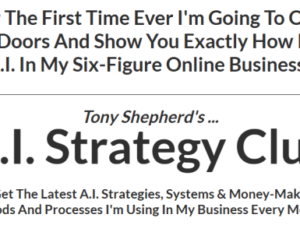 Tony Shepherd – A.I. Strategy Club Download