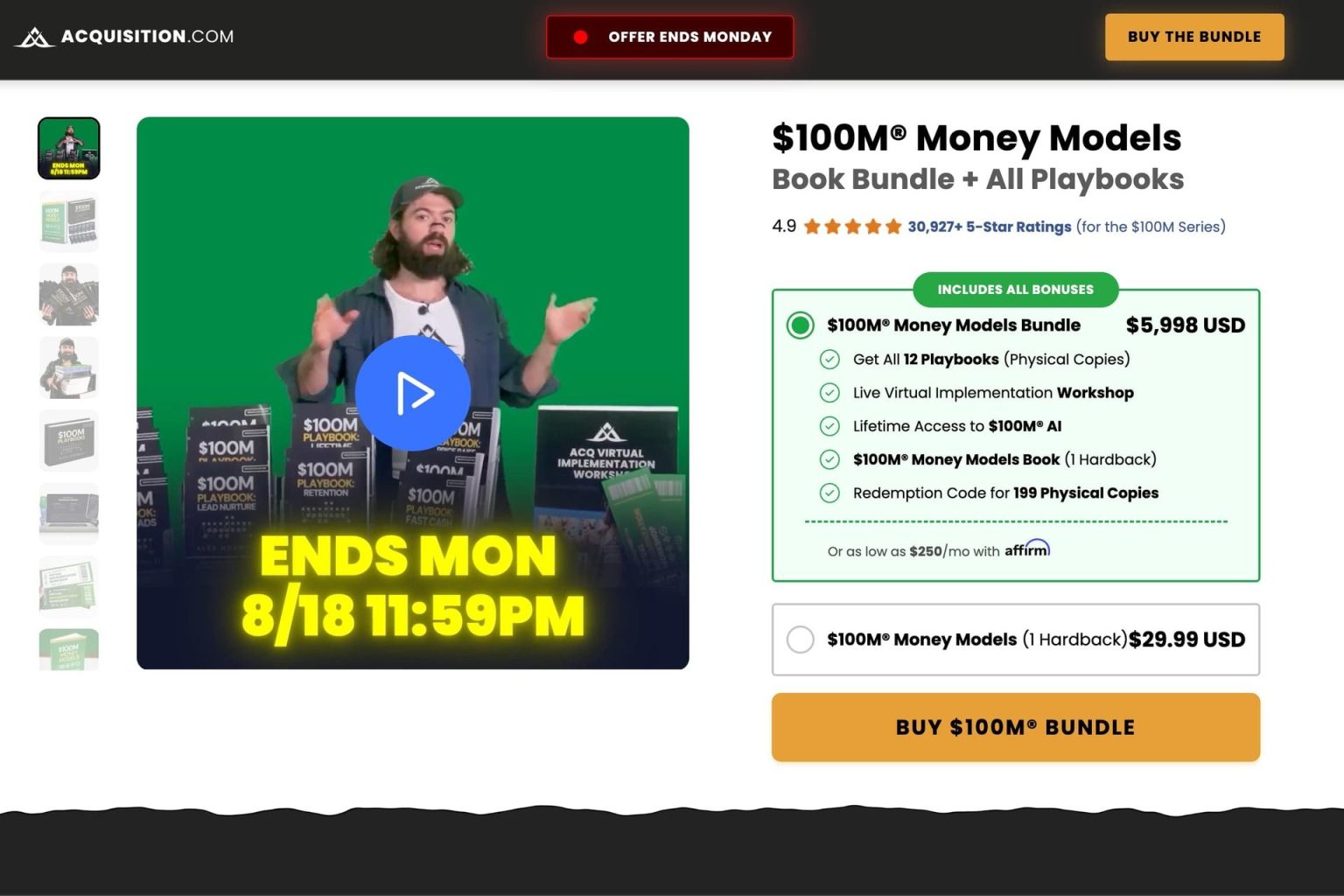 Alex Hormozi $100M Money Models Book Bundle + 12 Play Books Download