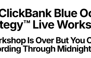Duston McGroarty – The ClickBank Blue Ocean Strategy™ Live Workshop Download