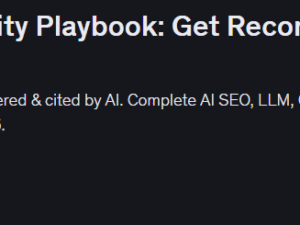 Jamie Garside – AI SEO Visibility Playbook – Get Recommended by ChatGPT & AI Free Download